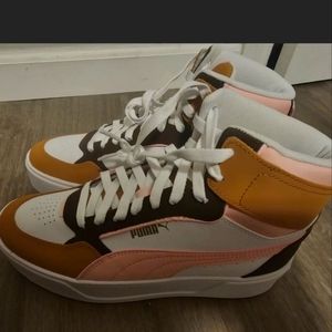 Women's 9 Puma Karmen Rebelle Mid Coco Platforms